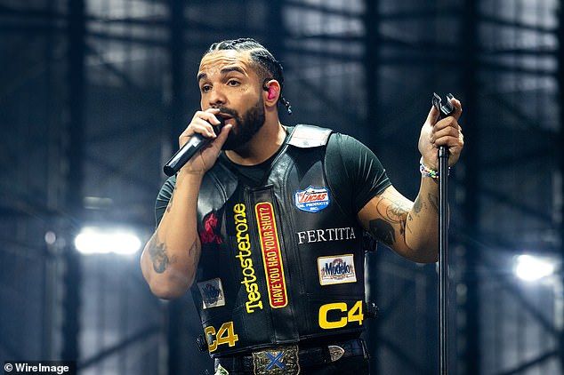 He may have invited the move, as he bragged about putting on three different shows before the chant.'You name another artist that can do that then bring them up here. We can clash right now. Anybody,' he said just before fans starting chanting; pictured S