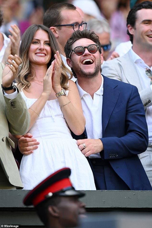 Niall Horan attended the match with his girlfriend Amelia Woolley