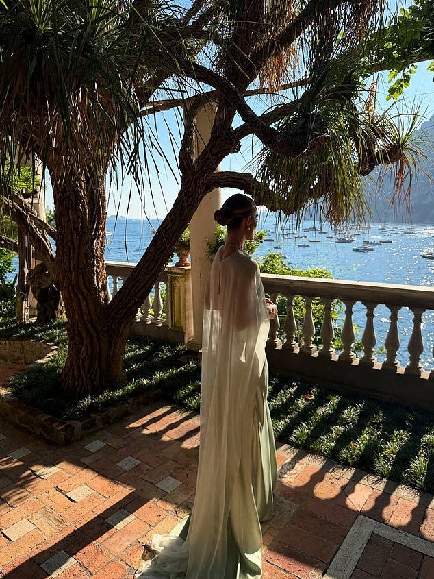 She shared a series of pictures from the little village on the Amalfi Coast, which included some of her looking incredible in different dresses