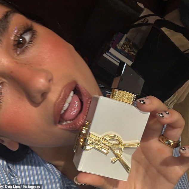 The YSL ambassador couldn't resist a plug of their products
