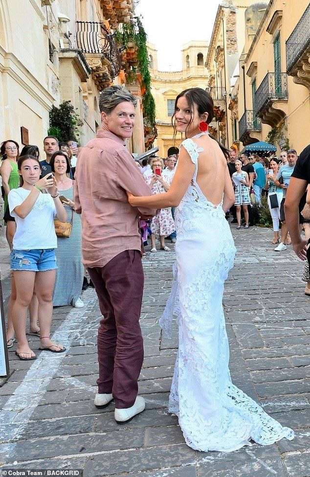 The actress and director, who goes by 'Kate', tied the knot with Max, a creative director in the arts and tech space, in front of family and close friends (pictured at pre-wedding bash)