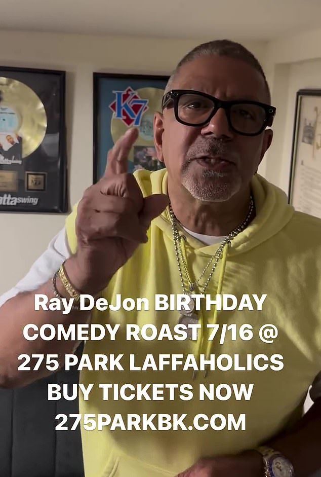 Just days before, Ray had shared a video announcing he was holding a comedy roast at 275 BK comedy club in Brooklyn, New York City , on Wednesday to celebrate his birthday