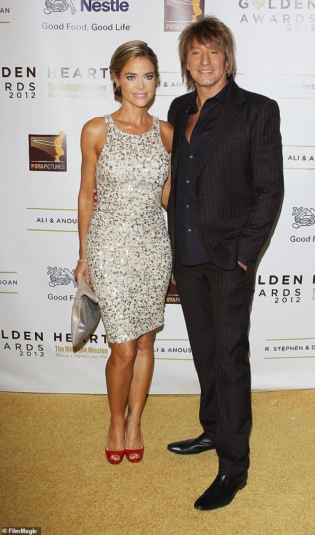 For six years, Denise found love with Bon Jovi musician Richie, who used to be married to Heather Locklear. Seen in 2012