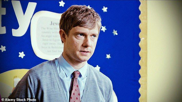 Martin Freeman as the jaded and unhappy primary school teacher Paul Maddens in the hit Christmas film Nativity!