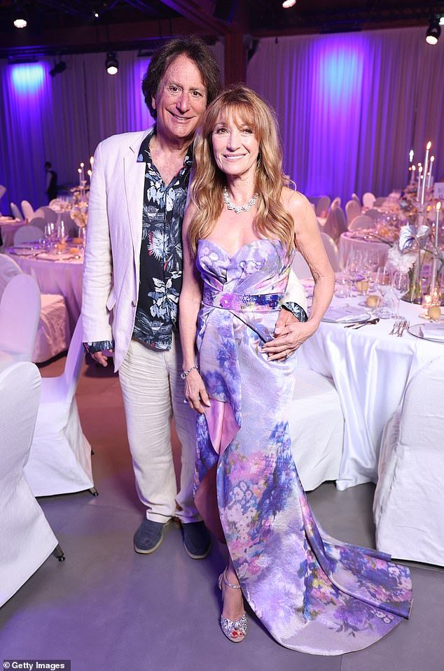 When asked about her love life - she is dating John Zambetti - Jane said she is thriving because she has an 'open heart.' Seen in June with Johnin Santa Margherita di Pula, Italy