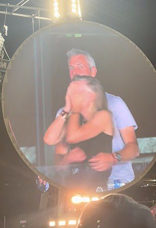 In the viral clip, Byron and Cabot were seen looking affectionate as he stood behind her and wrapped his arms around her.