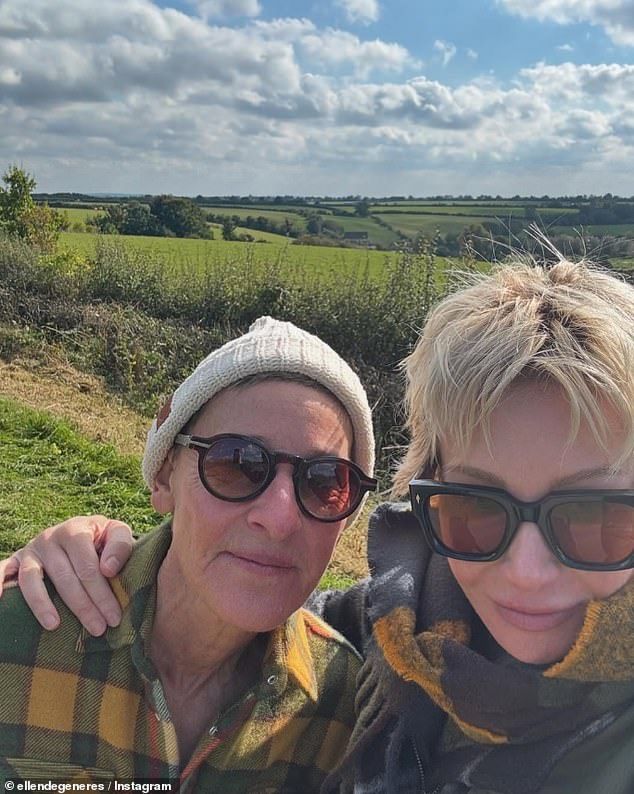 Ellen DeGeneres (left) and her wife Portia de Rossi (right) moved to the Cotswolds last year