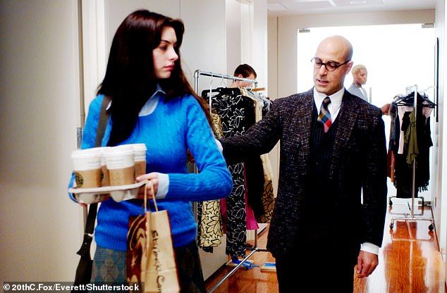 It is a far cry from her slightly scatty image of old (not to mention that infamous cerulean blue jumper)  and may give a clue to whatever happened next to Anne's much-loved character in the The Devil Wears Prada