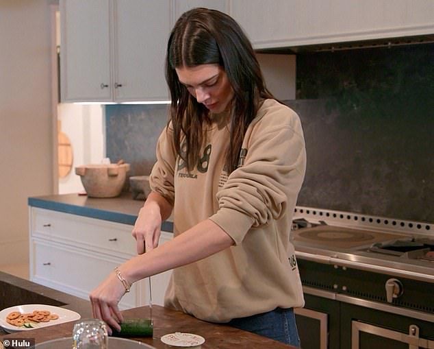 Back in 2022 Kendall decided to slice a cucumber to nibble on - but the way she cut it was soon mocked by fans on social media