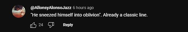 Social media users jumped to the comment section of the trailer on YouTube to share their thoughts - with some saying that the sequel looks 'hilarious'