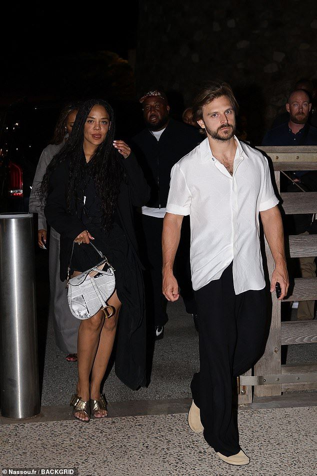 Tessa Thompson and Brandon Green were spotted enjoying a cosy night out as they took a trip to St Tropez on Wednesday