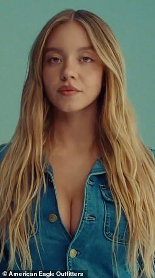 The new collaboration was also advertised in a sultry clip where Sweeney tells the camera 'my body's composition is determined by my genes'