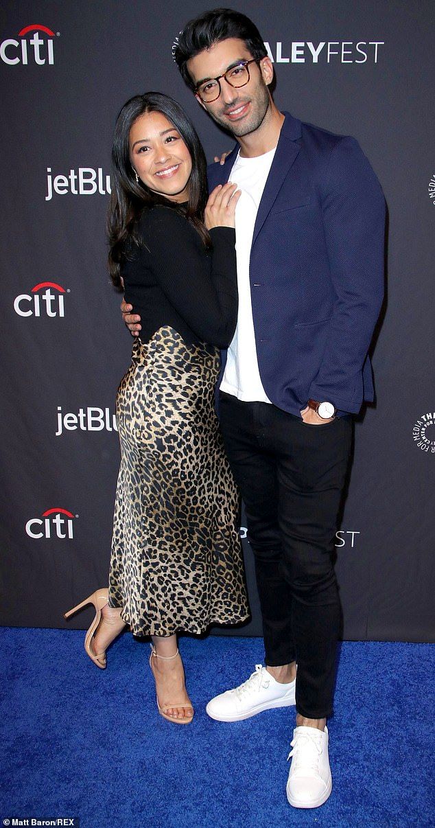 But while the likes of Justin's former co-stars like Chris Pratt , Hannah Waddingham and Gina Rodriguez (pictured 2019) seemingly swerved the post, fans were quick to show their support