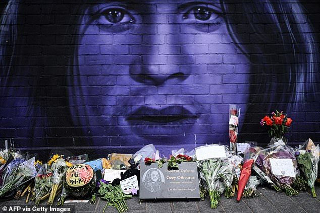 Floral tributes have been left on what is known as Black Sabbath Bridge in Birmingham