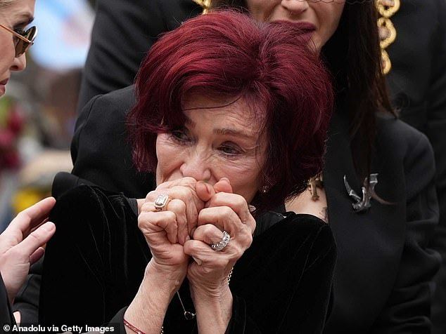 Last week, Daily Mail revealed that Sharon wanted to bury Ozzy in the gardens of the 350-acre estate (pictured at Ozzy's public parade in Birmingham on Wednesday)