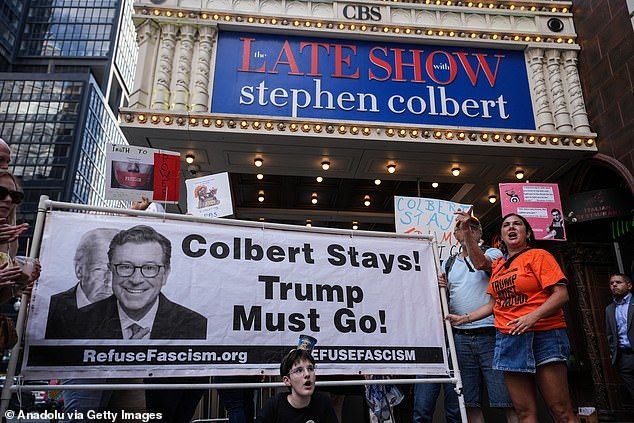 Colbert, in response, called the settlement 'a big, fat bribe.' Others have backed him since he announced his cancellation on July 17