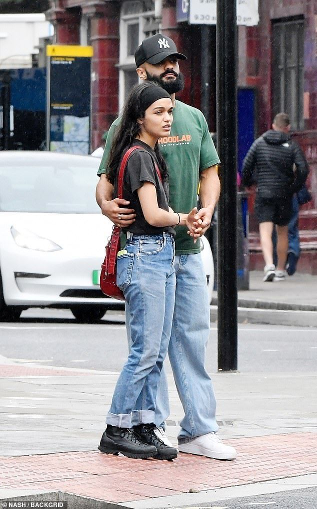 The actress, 24, and her new backing dancer partner, 27, looked cosy with their arms around each other while wandering the streets in the capital city
