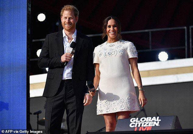 The Duchess of Sussex picked the white, embellished Valentino shift dress - decorated flower appliqus - for her birthday, with Meghan previously wearing knee-skimming frock in 2021.She last reached for the dress, which retails for around 4,000, when Megha