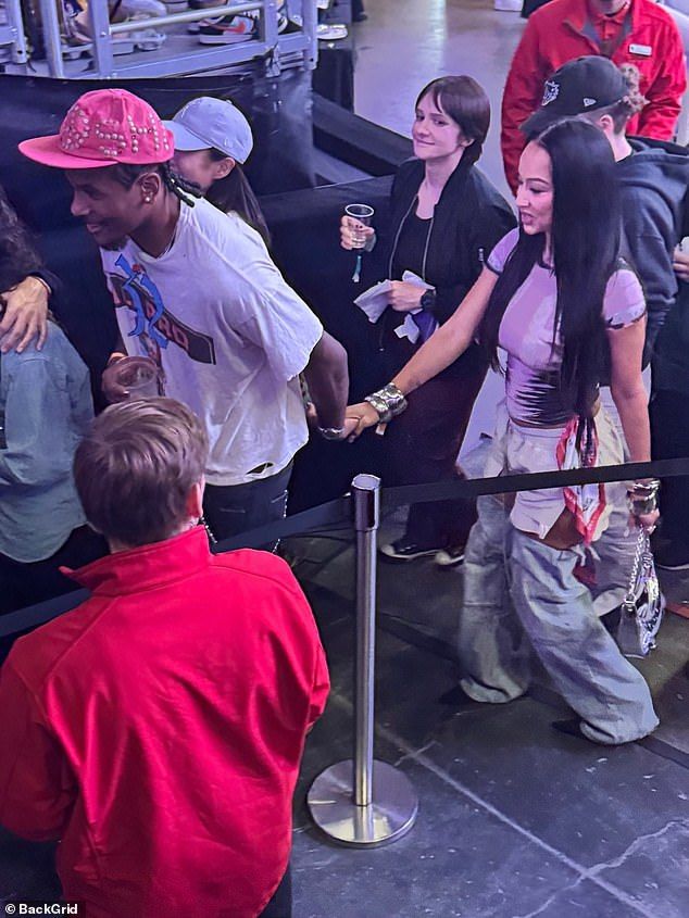 Jalen Green and Draya Michele held hands as they walked around Crypto.com Arena