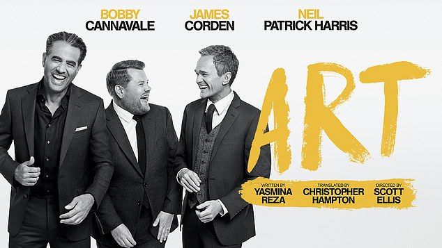 The comedian, 46, is starring in the play ART, Yasmina Reza's comedy about friendship, ego and modern art