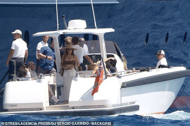 They pulled up the mega yacht