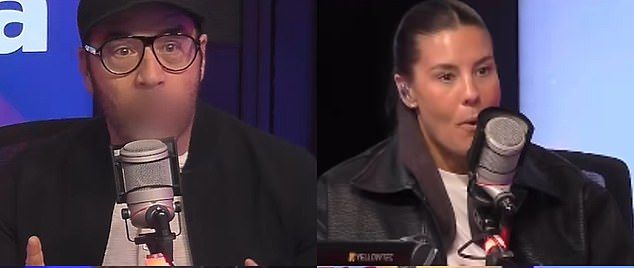 The popular funnyman was in the middle of describing his appreciation for Aussie audiences when, to the surprise of the Nova team, he dropped the C-bomb. Pictured: Piven (L) and co-host Lauren Phillips