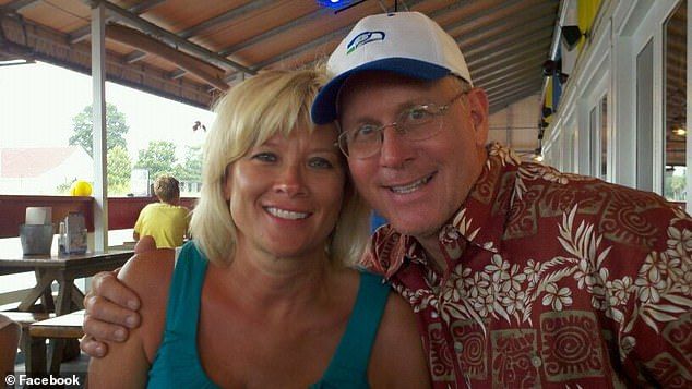 Holly Hatcher, 62, (left) was murdered just before midnight on August 3. Her husbandMichael Hatcher, 65, (right) was injured in the attack but managed to shoot her killer dead