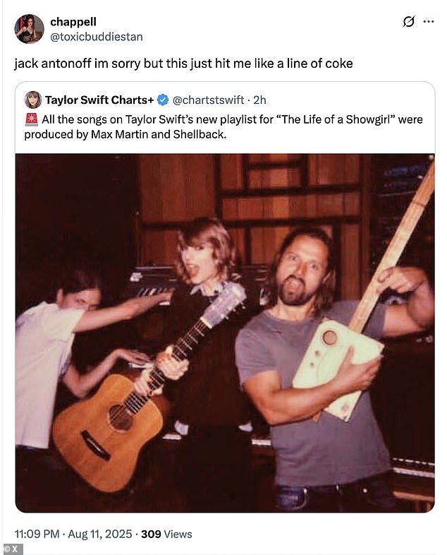 One user joked that learning Max Martin might be back in Swift's orbit felt like drug-induced euphoria