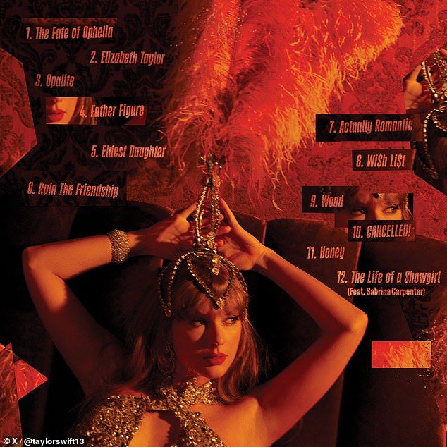 Swift also revealed the album's official 12-song track list, confirming the inclusion of the song, Ruin The Friendship, which fans are convinced is a Blake Lively diss track