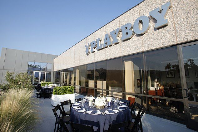 Playboy Enterprises is officially leaving Los Angeles and moving its global headquarters to Miami Beach, with CEO Ben Kohn criticizing the Golden State as 'anti-business.' Pictured: Playboy Headquarters on July 11, 2017 in Los Angeles, California