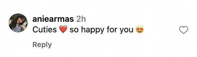 'Cuties,' another fan added alongside a red heart emoji. 'So happy for you'