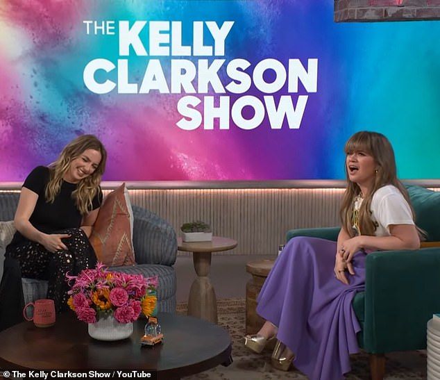 Clarkson will begin production on the seventh season of her daytime talk show, The Kelly Clarkson Show, in early September; Seen in a still from the show with Jodie Comer