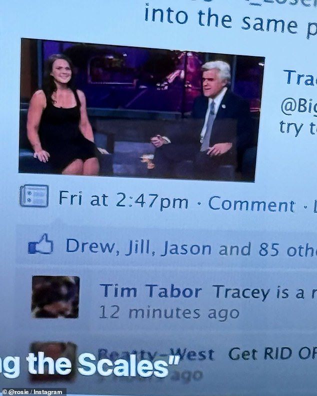 One of the photos was of Tracey Yukich from the docuseries who was a contestant on season 9 of The Biggest Loser