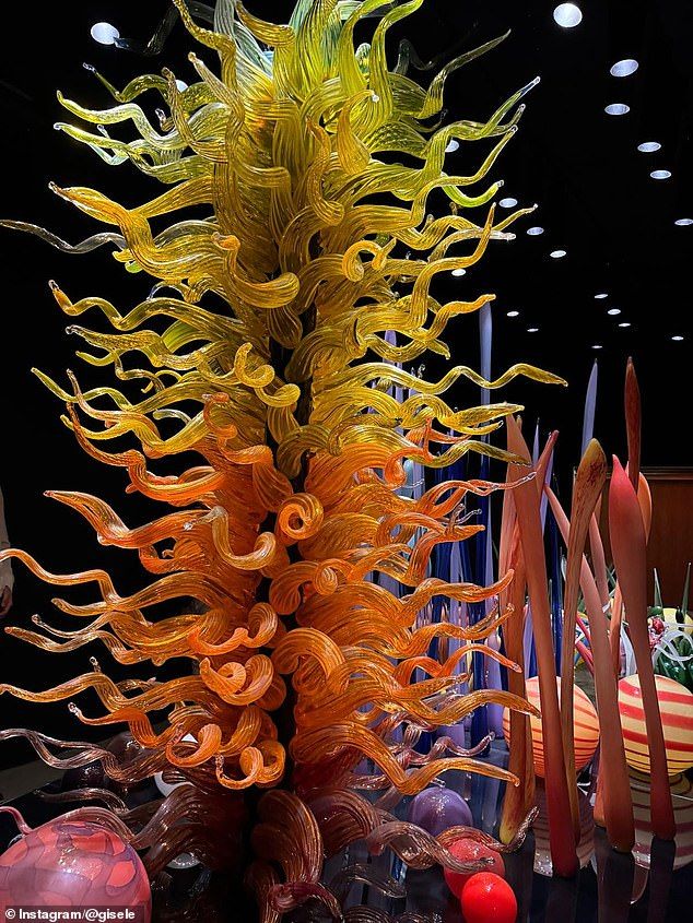 There were several pieces of glass work on display that looked like they were by Dale Chihuly