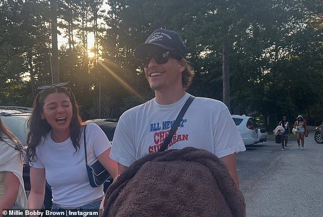 Bongiovi was seen pushing a stroller on July 20 in a post from Brown captioned: 'Helluva summer thus far'