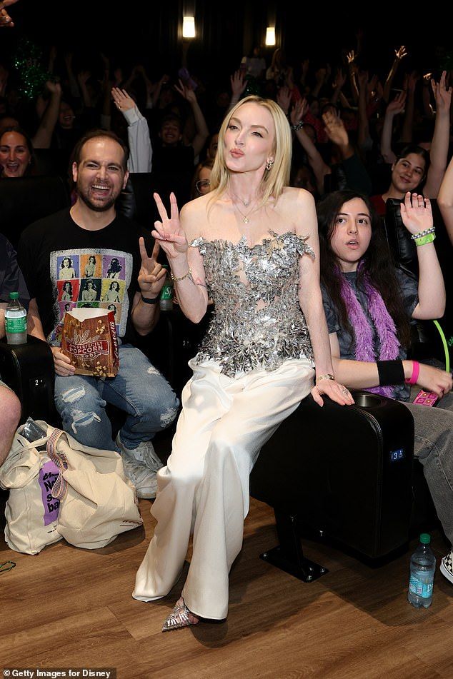 Lindsay Lohan shocked fans as she made a surprise appearance at a screening of Freakier Friday at AMC Lincoln Square in New York City on Friday