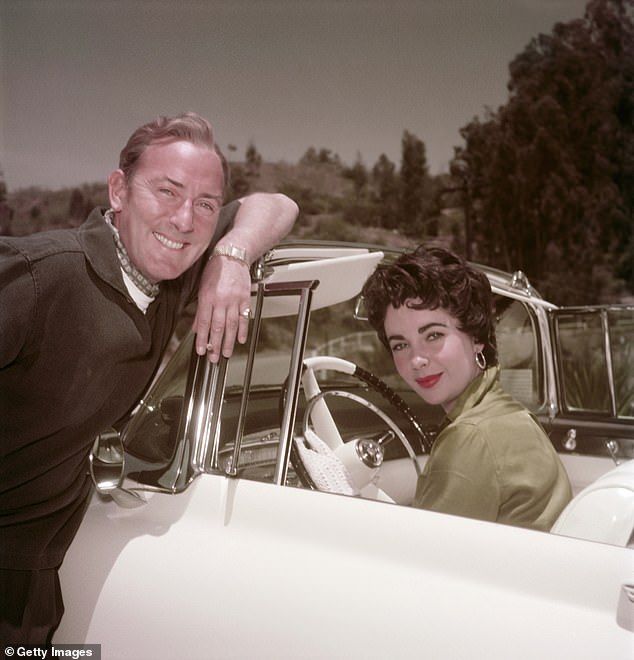 Husband number two was actor and fellow Brit, Michael Wilding, pictured, who she met on the set of the 1952 film, Ivanhoe