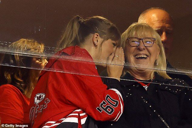 The series also revisits Swift's first Arrowhead appearance in September 2023, when the Chiefs were told only days before she'd be in the suite with Kelce's mom, Donna; seen in 2023