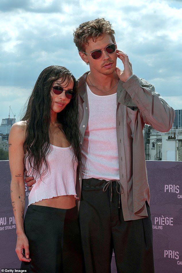 It comes after Zoe enjoyed an extremely flirty display with Caught Stealing co-star Austin Butler, 34, at a Paris bar this week; The duo seen August 21 in Paris