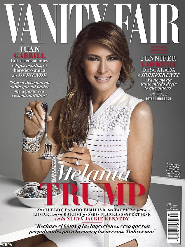 Melania is pictured on the cover of Vanity Fair Mexico in 2017. She could soon grace the front page of the far more influential US edition