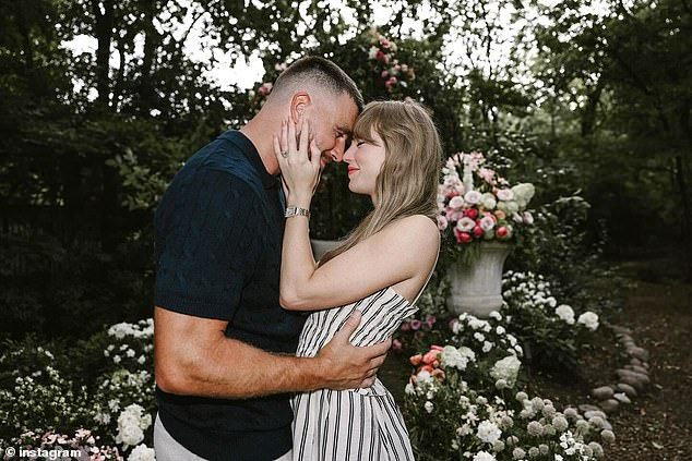 The pop icon and the NFL star, both 35, announced their bombshell marriage news with a romantic photoshoot showing Kelce proposing in a rose garden