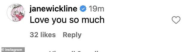 His costar Jane Wickline, who also started in 2024, commented with 'Love you so much'