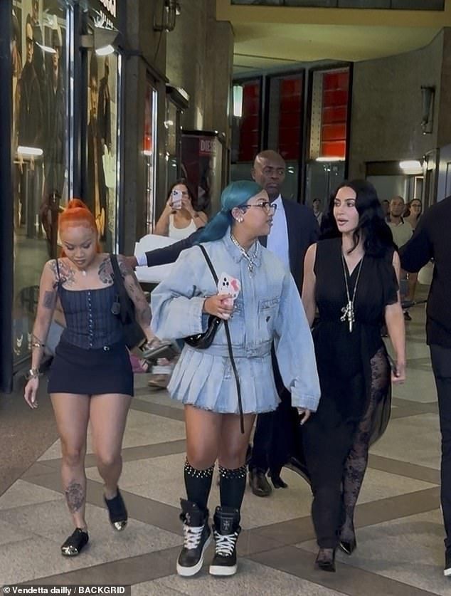North looked to up stage her mother in her stylish ensemble