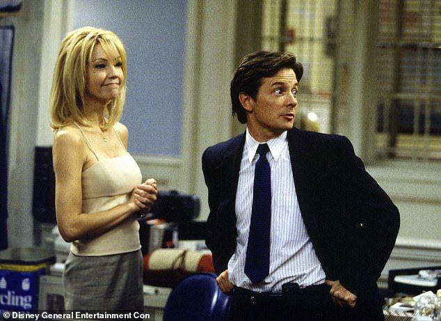The pair first teamed up when Locklear joined Spin City in its fourth season, playing savvy campaign manager Caitlin Moore alongside Foxs character, Mike Flaherty, the deputy mayor of New York City; (seen in 1999)