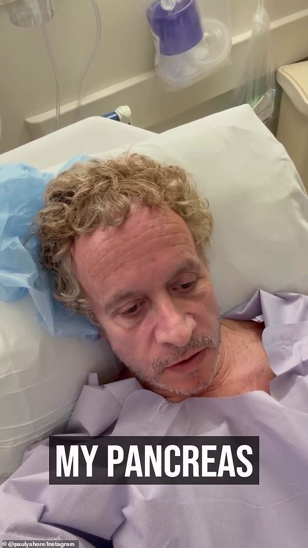 The star of 90s comedies such as Encino Man, Son in Law and Bio-Dome was seated in a hospital bed as he spoke about the chain of events that led to the major medical procedure