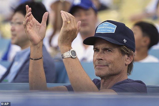 Rob Lowe, seen at a baseball game between the Los Angeles Dodgers and the San Diego Padres, on August in Los Angeles, was on the list too
