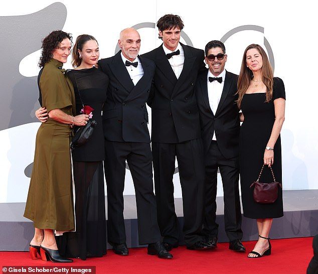But the mystery woman could have easily been one of Elordi's sisters - Isabella (2-L) or Jalynn (R) - who sweetly supported him at the Venice International Film Festival premiere of his upcoming movie Frankenstein on Saturday