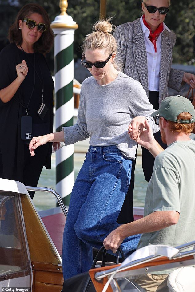Amanda was helped into the boat