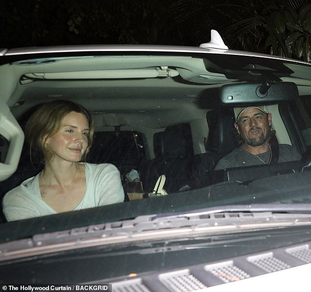 Ahead of their one-year wedding anniversary the loved-up couple enjoyed an evening at the storied Chateau Marmont