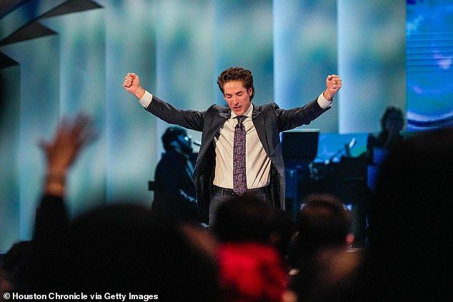 Former Lonestar bassist Rich has slammed televangelist Osteen (pictured) for allegedly avoiding talking about the 24th chapter of the Book of Matthew in the New Testament, which outlines the 'end times', because it would make congregants feel 'uncomfortab
